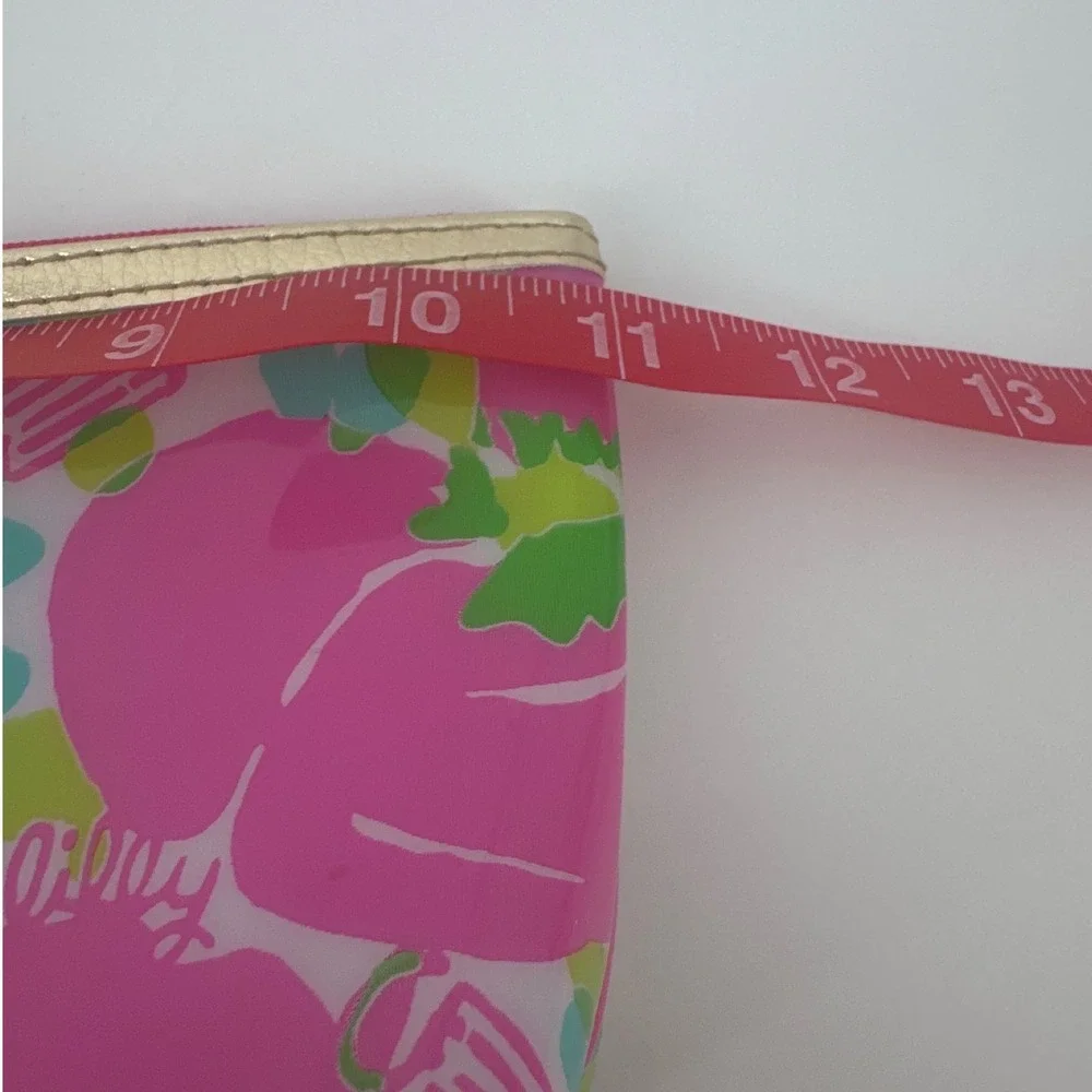 Lilly Pulitzer Estee Lauder Women Makeup Bag Pink Green Floral Travel Pouch